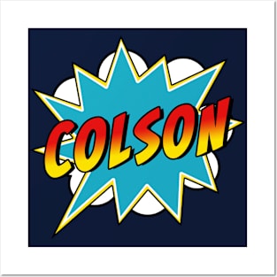 Boys Colson Name Superhero Comic Book Posters and Art